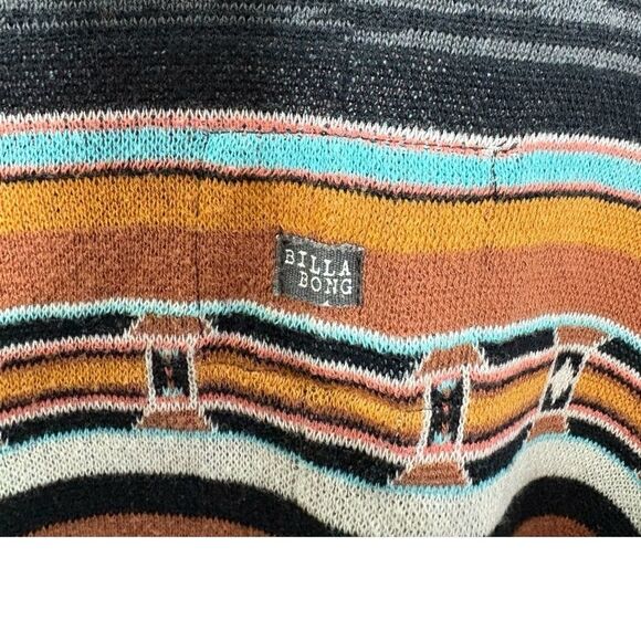 Billabong Dream Chaser Cardigan Sweater Boho Western Aztec Fringe Hem Medium - Picture 5 of 6